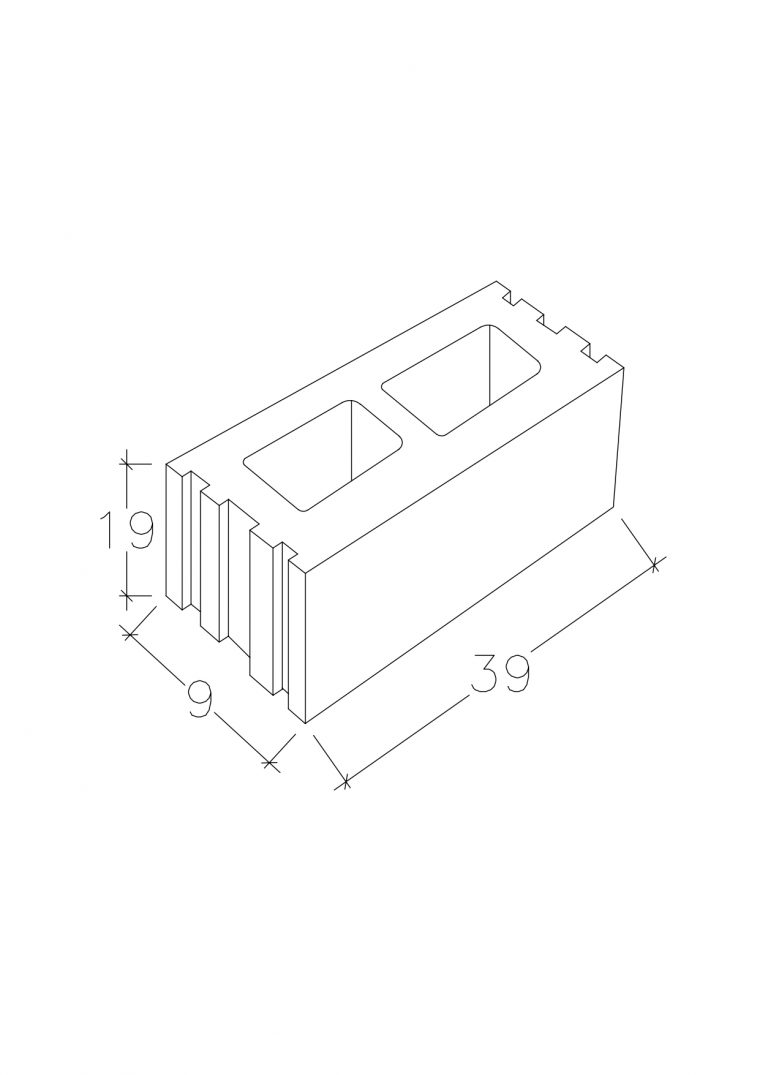 Bloque liso 40x20x10