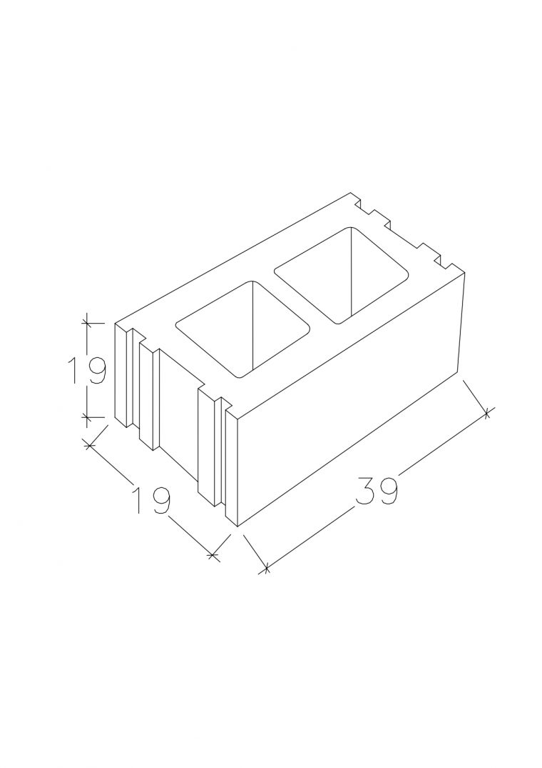 Bloque liso 40x20x20