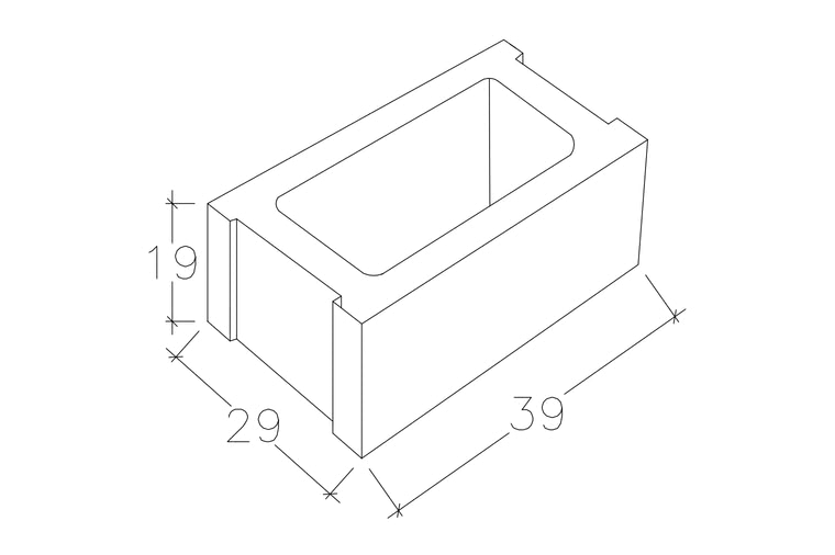 Columna lisa dos entradas ceramica campo