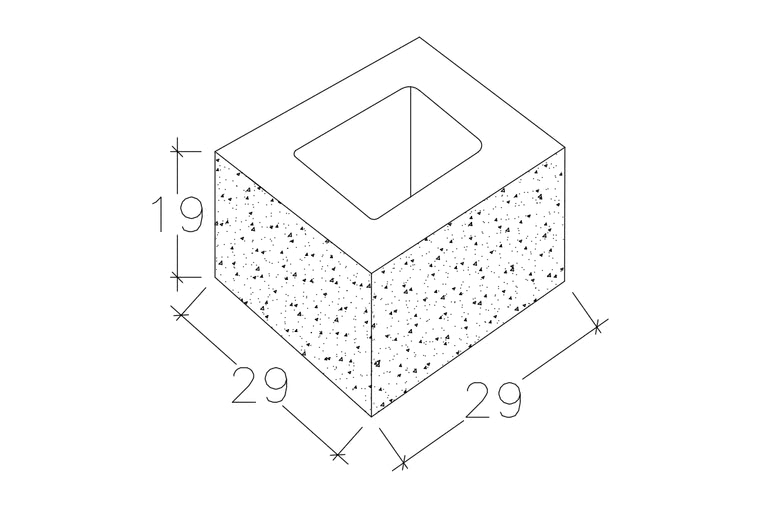 Columna split tres caras ceramica campo