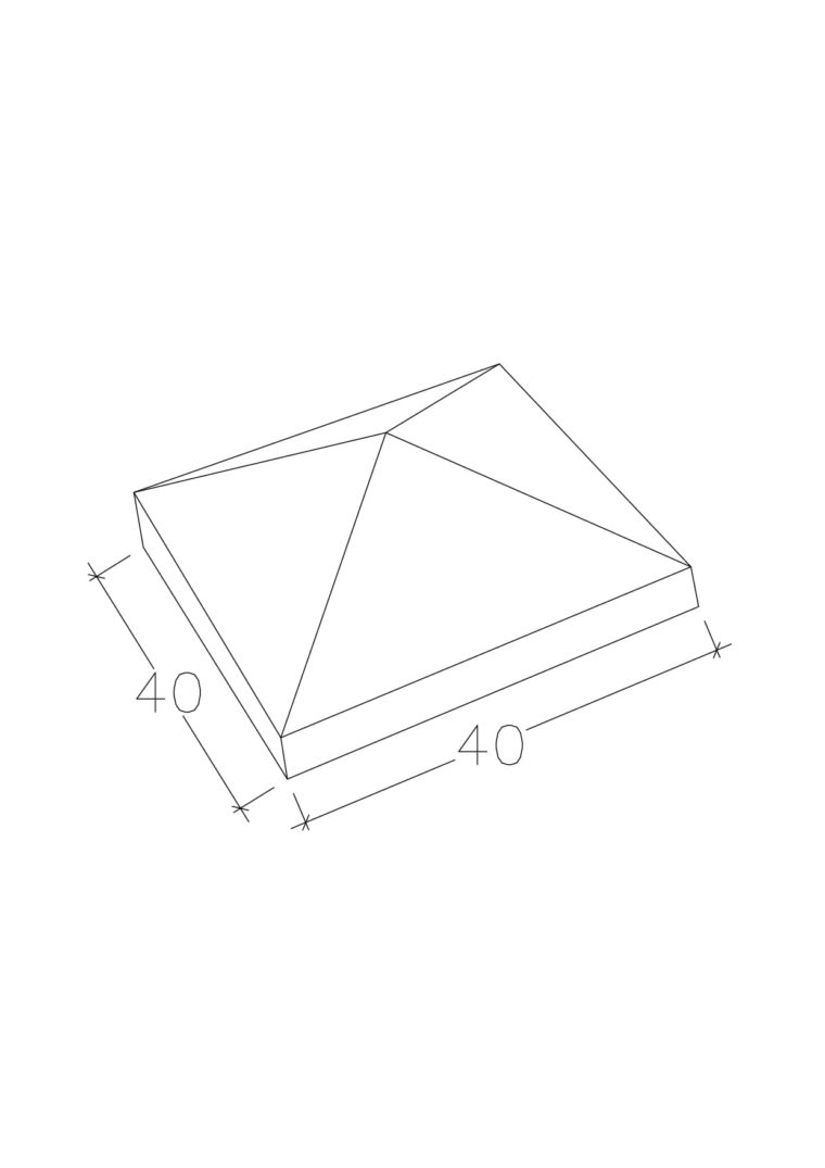 Remate columna 40x40