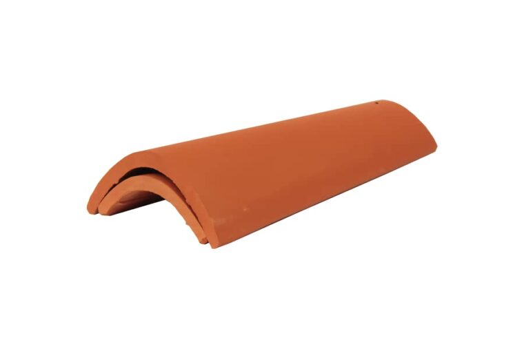 Teja de alero roja ceramica campo